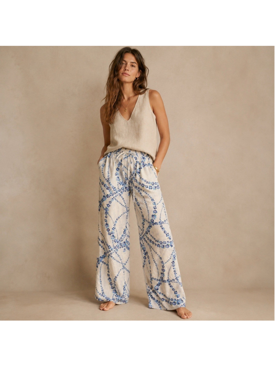 Misa Los Angeles Pants - MISA Pull On Wide Leg Teagan Floral Pants M NWT